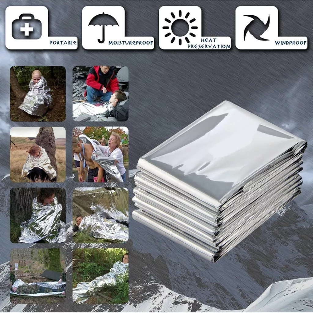 ผ้าห่มฉุกเฉิน Emergency Blanket กันน้ำ สำหรับเดินป่ากางเต็นท์ thumbnail 7