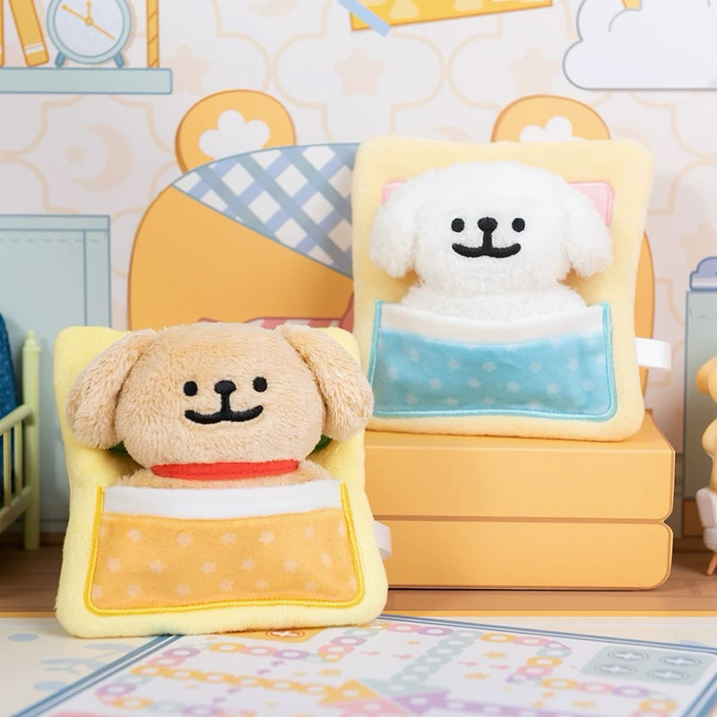 (พร้อมส่ง) พวงกุญแจกระเป๋ามอลทีส Maltese นอนห่มผ้า