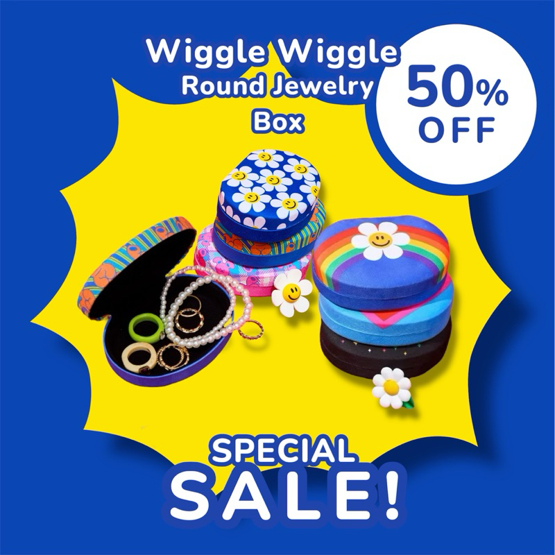 ✅ ขายดี Wiggle Wiggle Round Jewelry Box กล่องใส่เครื่องประดับ สุดน่ารัก