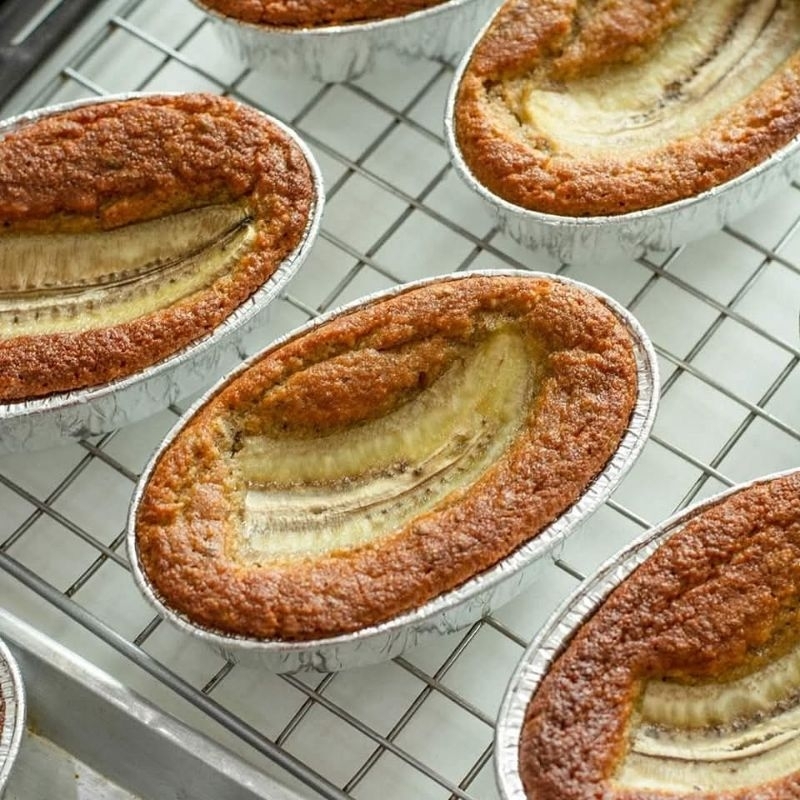 อร่อยไม่อ้วน - เค้กกล้วยหอม Banana Cake - รสออริจินัลผสมเมล็ดแฟลกซ์ - 110 กรัม (เล็ก)