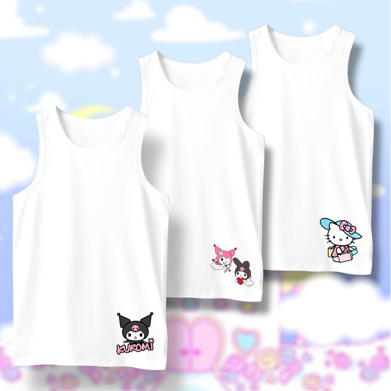 เสื้อกล้ามเด็กนักเรียน ผู้หญิง S.R.O สุดน่ารัก ลายน่ารักมีให้เลือกหลากหลาย ใส่สบายระบายอากาศ 100%Cot