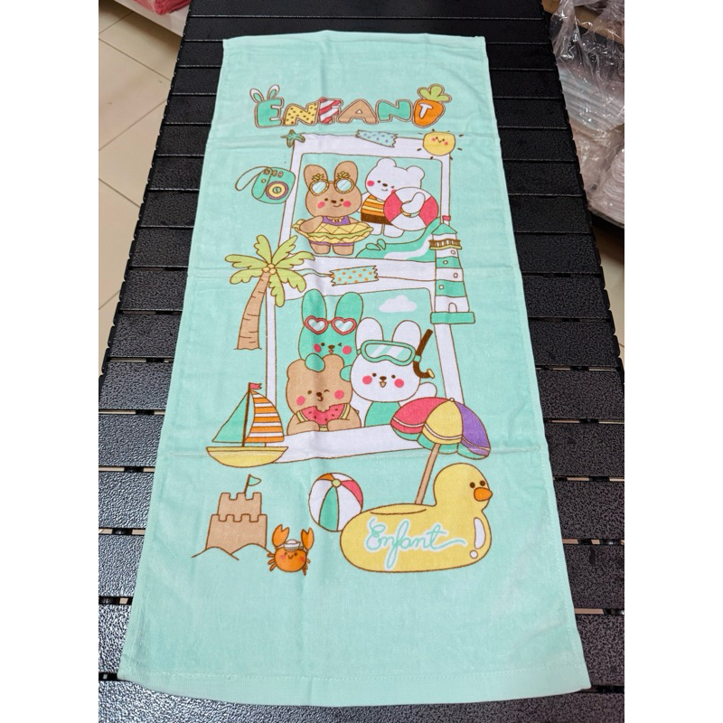 Enfant (อองฟองต์) ผ้าเช็ดผม ขนาด 15×30 นิ้ว สินค้าหลุดQC ตำหนิ