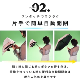[Waterfront official brand store] Calu Auto UV block foldable umbrella 55cm