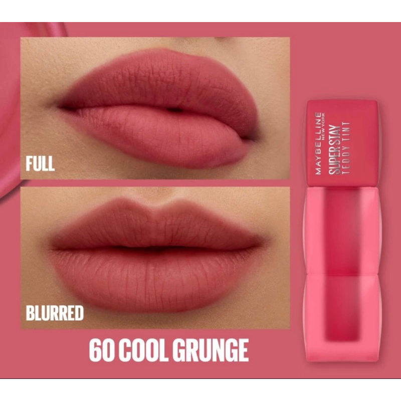 Maybelline Superstay Teddy Tint - 60 Cool Grunge 💯เหลือ90% (EXP. 08/2027)