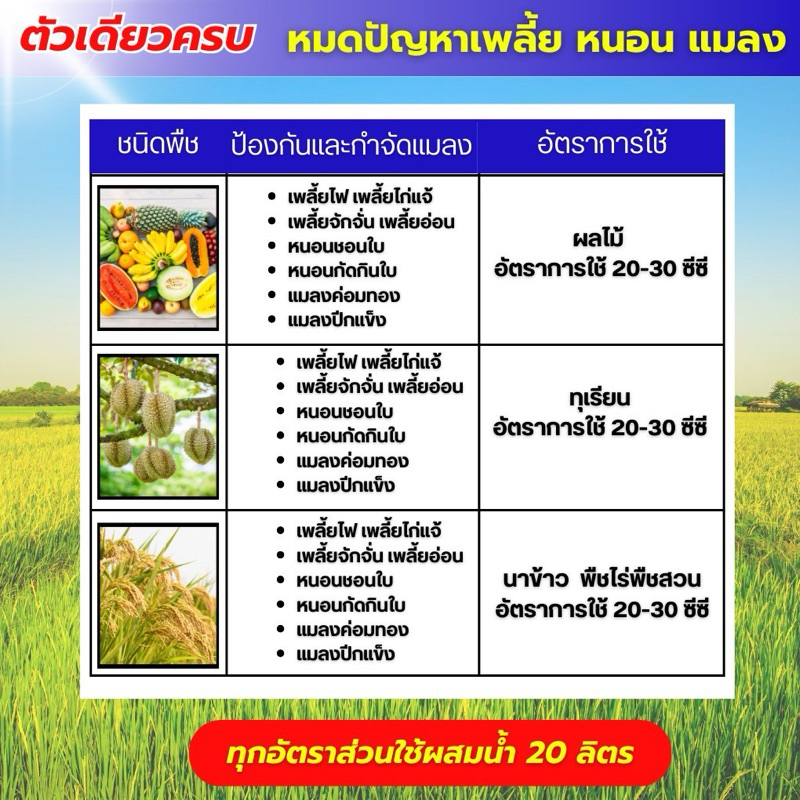 แลมบ์ดา-ไซฮาโลทริน 2.5 EC BM ขนาด 1 ลิตร สูตรเย็น ฉีดผ่าดอกได้ หนอน เพลี้ย แมลง แลมดา แลมด้า