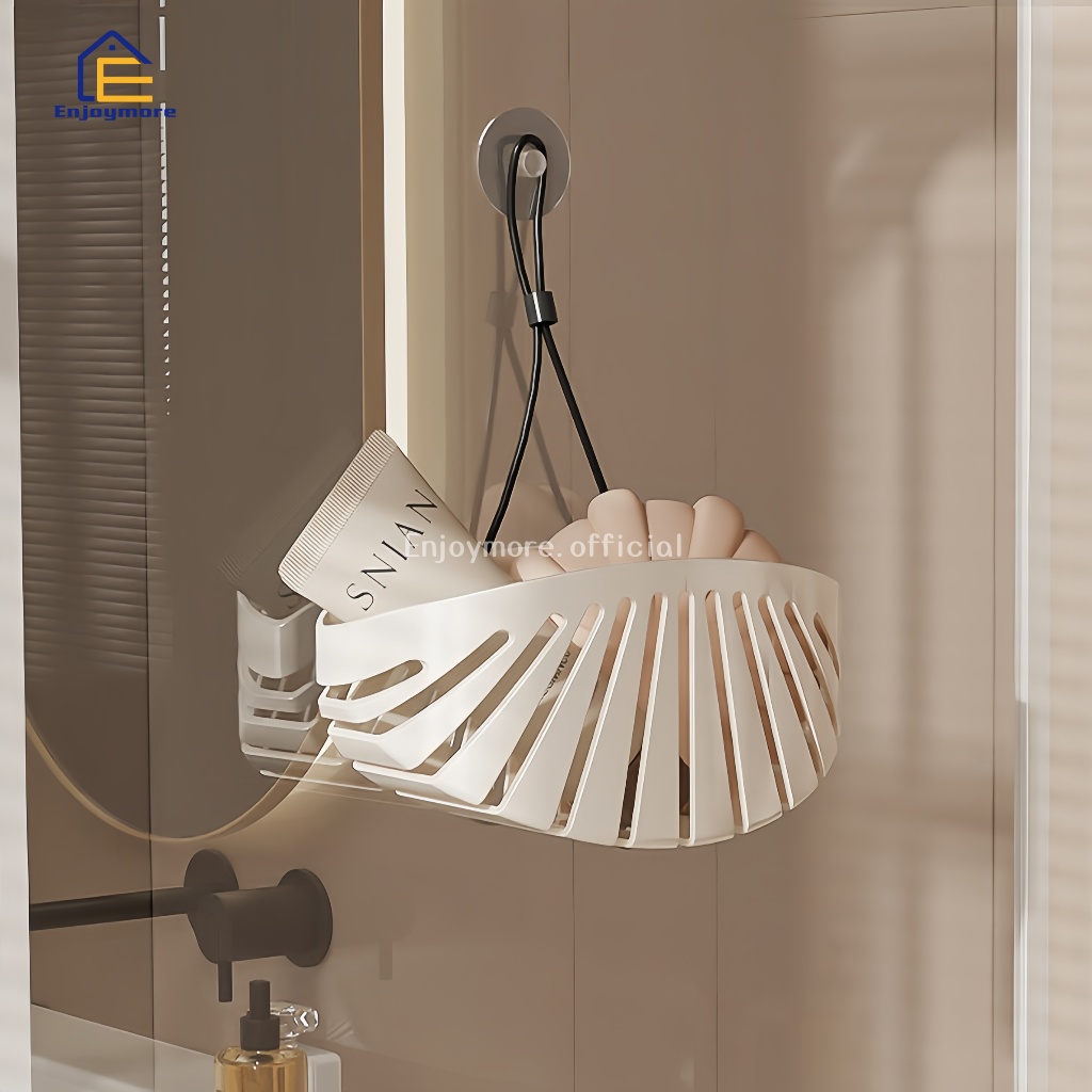 Enjoymore ตะกร้าแขวนเก็บของในอ่างครัว สำหรับผ้าเช็ดถูและฟองน้ำล้างจาน ติดตั้งที่ก๊อกน้ำ​ - รูปที่ 3