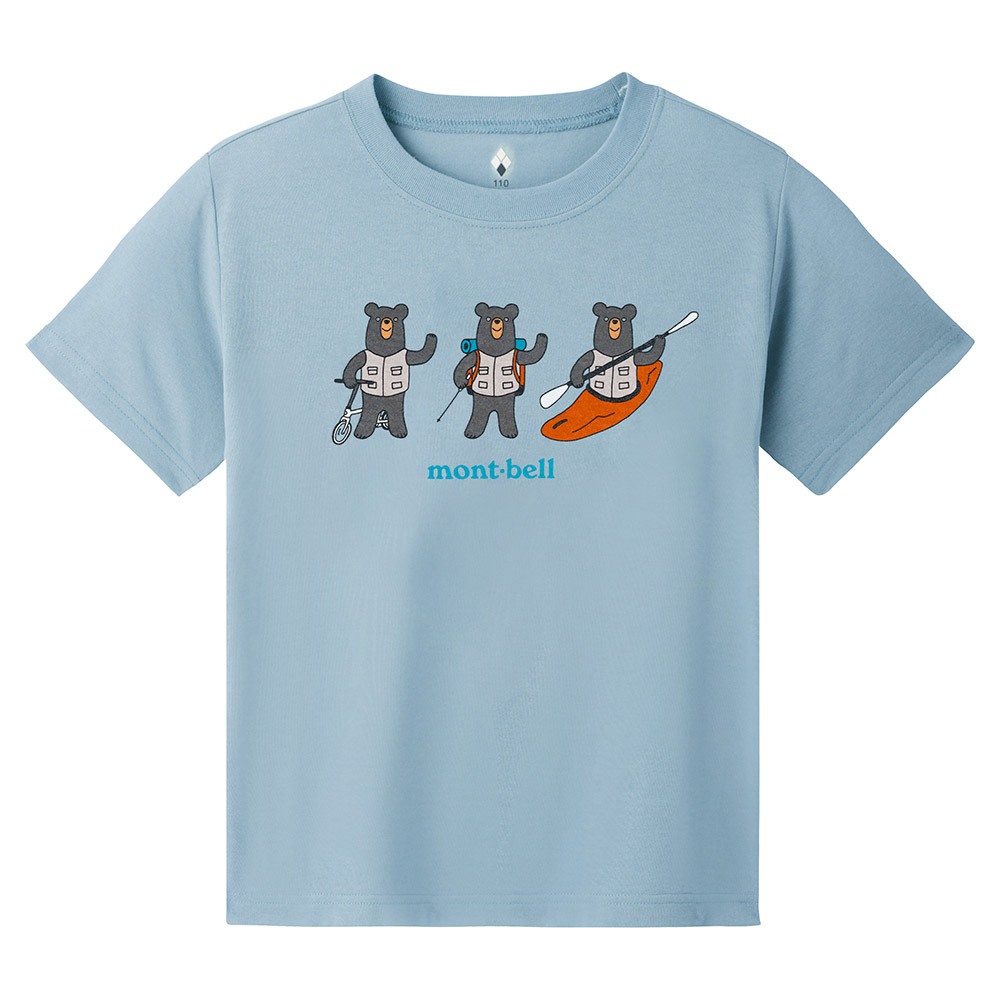 Montbell เสื้อยืดแขนสั้น รุ่น 1114587 Wickron T Kid's Noasobi Bear 100-120