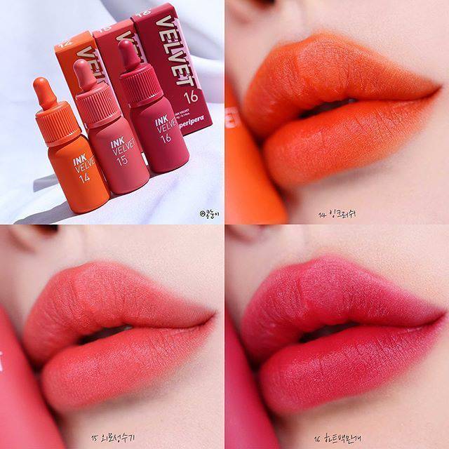 แท้ พร้อมส่ง Peripera Ink Velvet Tint มี 28 สี ลิปทินท์เนื้อแมตต์กำมะหยี่สุดฮิต สีแน่น กลบสีปากมิด ติดทนนาน ราคา ถูกที่สุด ดีลบีเคเค แกลเลอรีภาพที่ 4