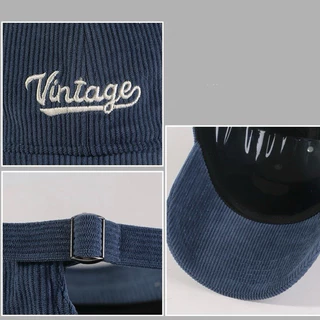 (EO) หมวกแก๊ปกันแดด ผ้าลูกฟูก cap (ป้ายvintage)
