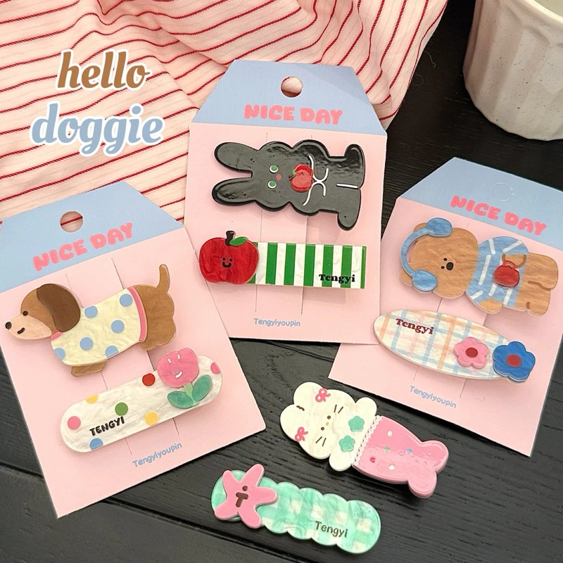 Cute 352 กิ๊บติดผม กิ๊บหนีบผมสัตว์น้อย ตัวใหญ่ 2 ชิ้น / แพ็ค