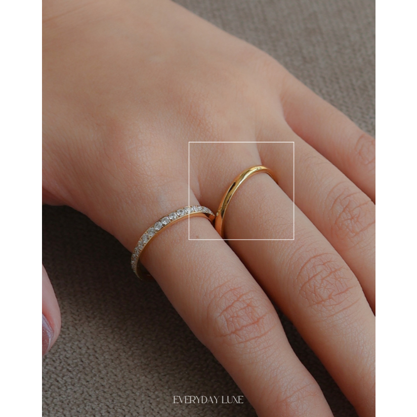 A.piece แหวน Everyday Luxe collection (waterproof) : [stainless steel] Daily volume ring