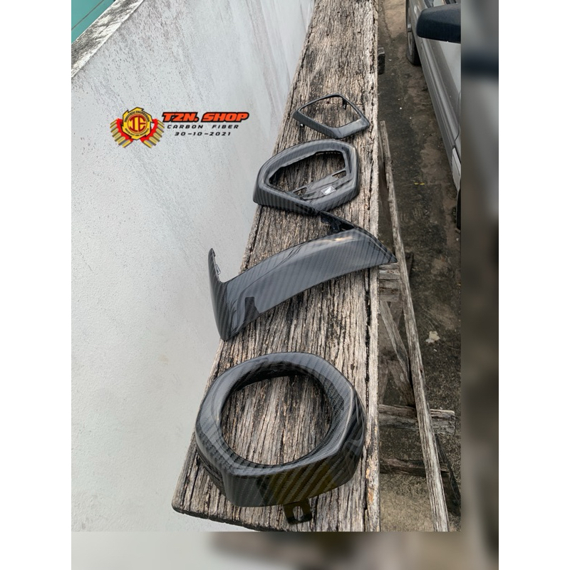 สินค้าพร้อมส่ง‼️Carbon แท้ ชุด 4 ชิ้น ครอบไฟท้าย,ครอบไฟหน้า,ครอบโลโก้,ครอบเรือนไมล์ HONDA GIORNO 125 อะไหล่แท้