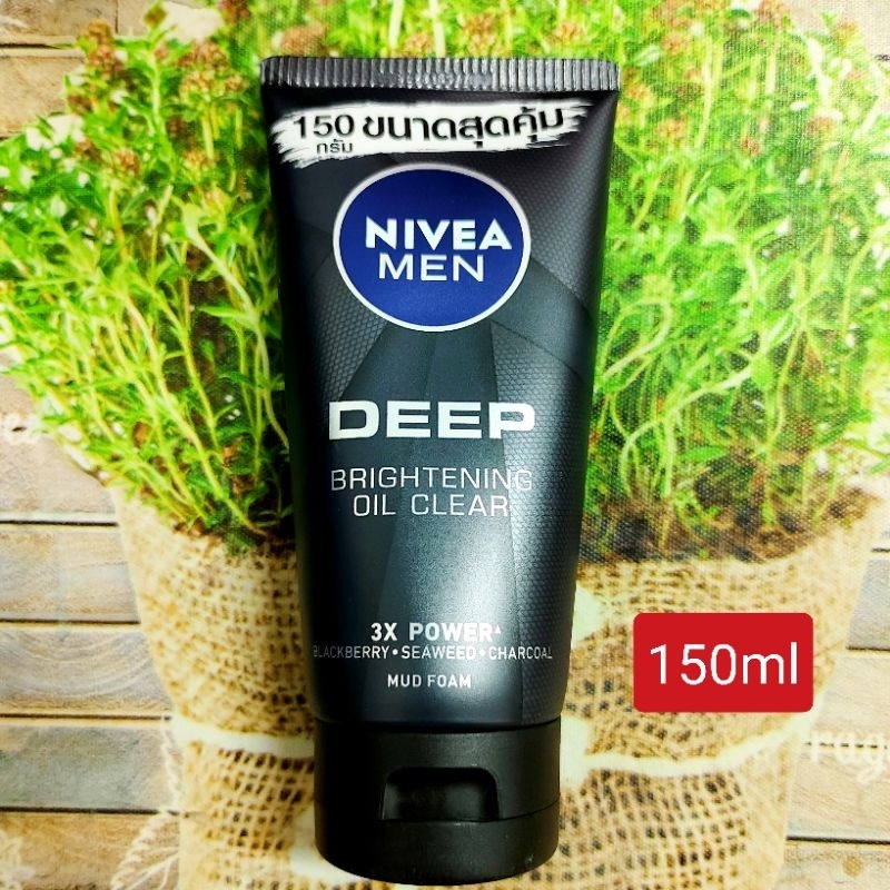 Nivea Men 8H oil Clear face Mud Foam มีให้เลือก100,150g.นีเวีย เมน แอคเน่ ออยล์ เคลียร์ มัด โฟม