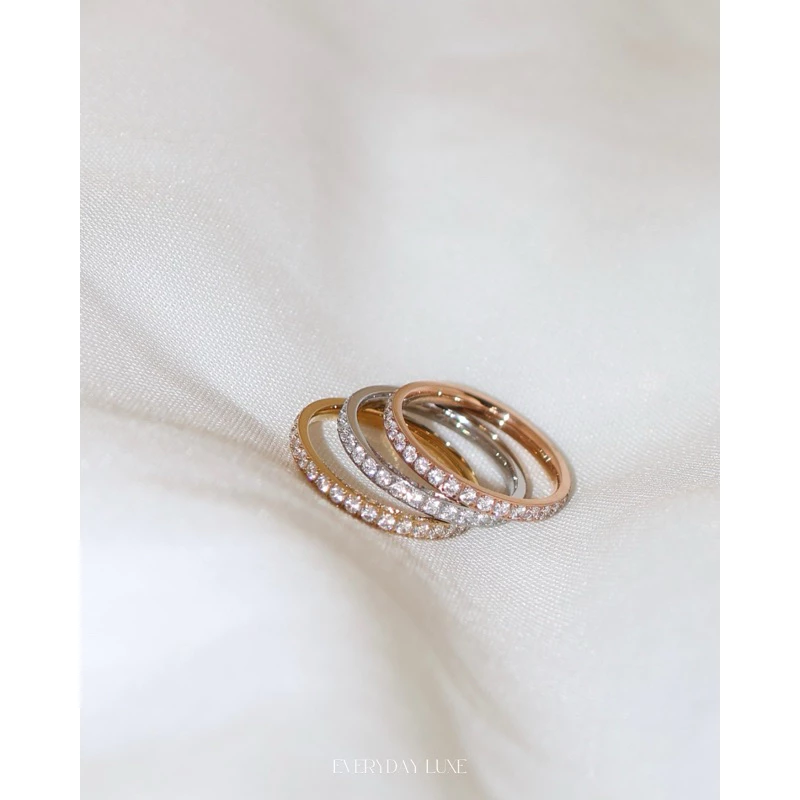 A.piece แหวน Everyday Luxe collection (waterproof) : [stainless steel] Tennis ring