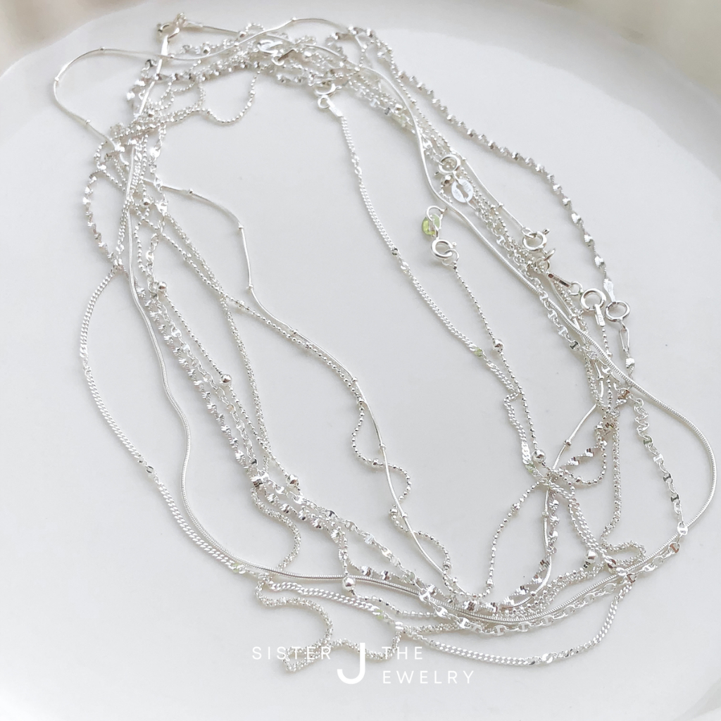 Mini Necklace | silver925 | สร้อยคอเงินแท้ 16 นิ้ว , 18 นิ้ว | Sister J