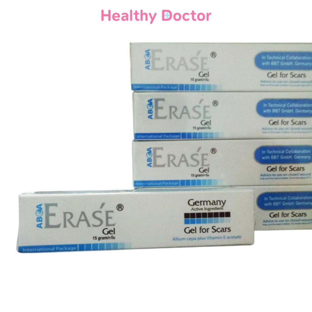 Erase Gel For Scar 15 กรัม เจลลดรอยแผลเป็น รอยดำจากสิว รอยหลุมสิว