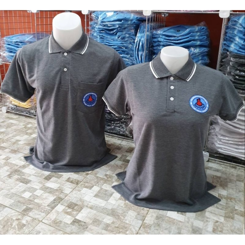 เสื้อ อสม.สีเทาดำ ผ้าtc.ไมโคร