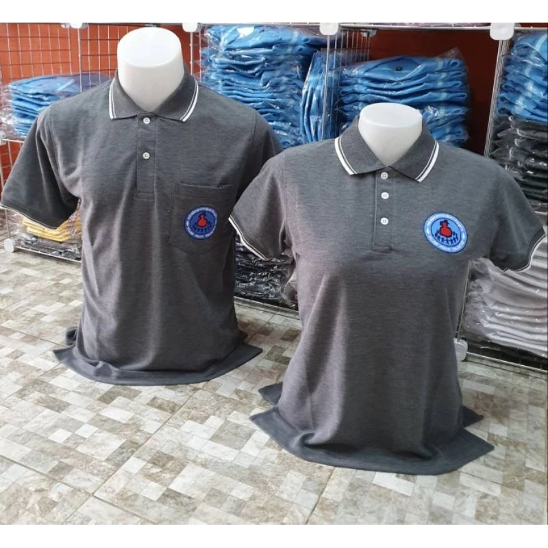 เสื้อ อสม.สีเทาดำ ผ้าtc.ไมโคร