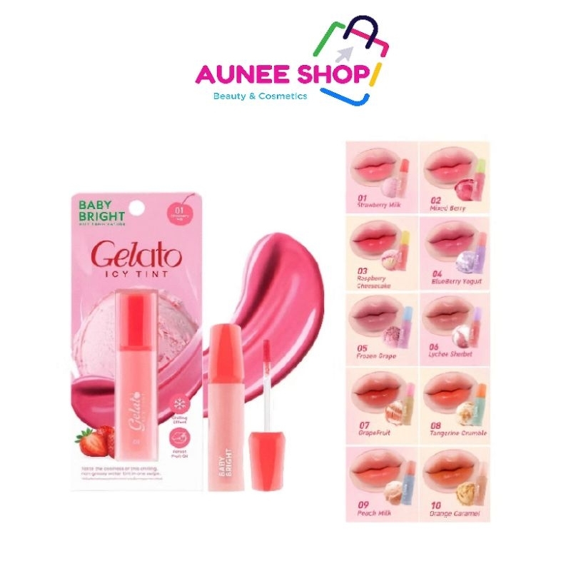 ส่งฟรี/มีไลฟ์  (แท่ง)Baby Bright Gelato Icy Tint เบบี้ไบร์ท เจลาโต้ ไอซี่ทินท์ ลิปทินท์น้า #ลิปเจลาโต้