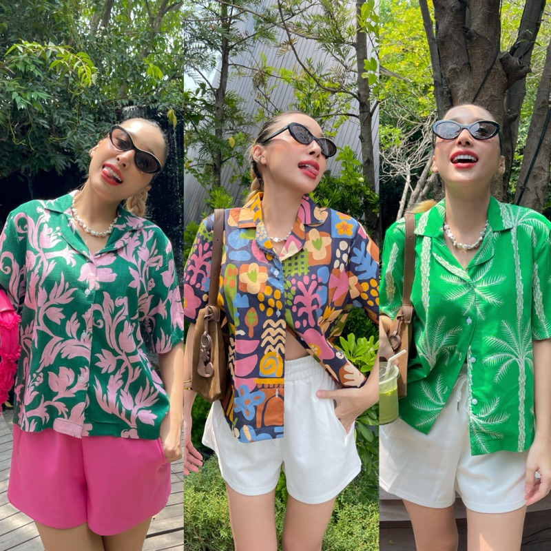 NIKA LINEN SHIRT (3ลาย)