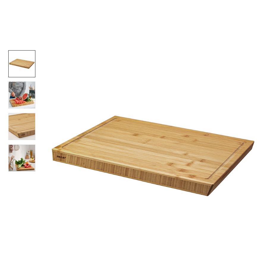 IKEAshopping IKEA APTITLIG อ็อปทิดลิก 45x36 เขียง ไม้ขนาดใหญ่, ไม้ไผ่, 45x36 ซม.