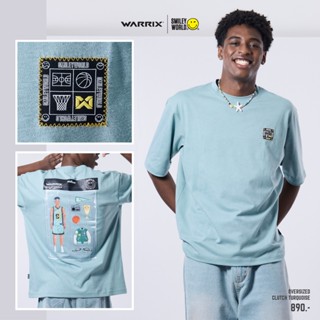 WARRIX เสื้อยืดโอเวอร์ไซซ์ Smiley World Clutch Turqouise (LA…