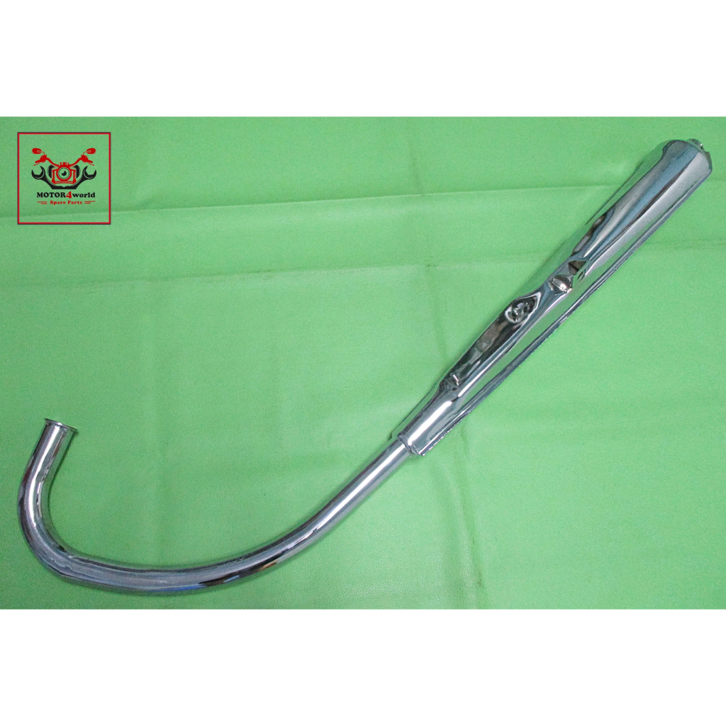 HONDA CB100 K0 K1 K2 K3 CB125S S0 S1 S2 -- EXHAUST MUFFLER PIPE "CHROME" // ท่อไอเสีย ชุบโครเมี่ยม