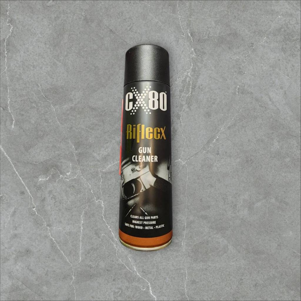 Riflecx gun cleaner 500 ml. สเปรย์หรือน้ำยาทำความสะอาดปืน 500  มล.