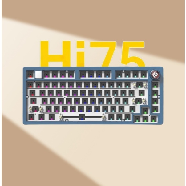 Leobog Hi75 ชุดคีย์บอร์ดอลูมิเนียม 75% RGB Light Hot Swappable พร้อมลูกบิด