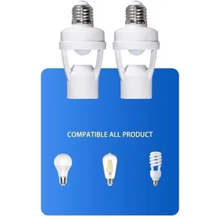 360 องศามนุษย์ Induction Motion Sensor โคมไฟซ็อกเก็ตฐาน AC85-265V Delay Time Switch E27 ฐานผู้ถือซ็อกเก็ตอะแดปเตอร์ L308