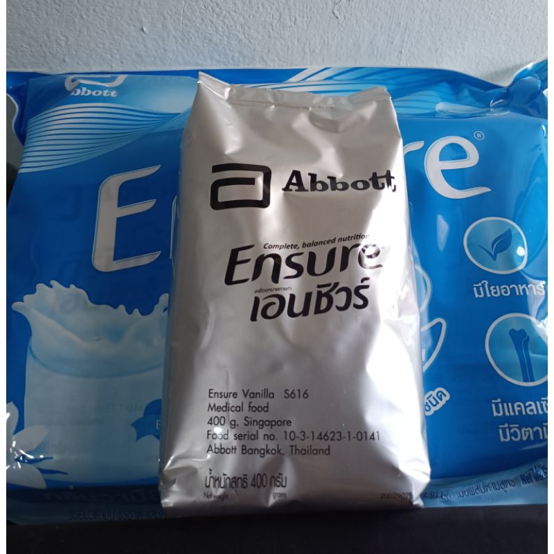Ensure เอนชัวร์ วานิลลา แบบถุงเติม  (400 กรัม x 1) ร้านเดิม ขายดี มีรีวิว