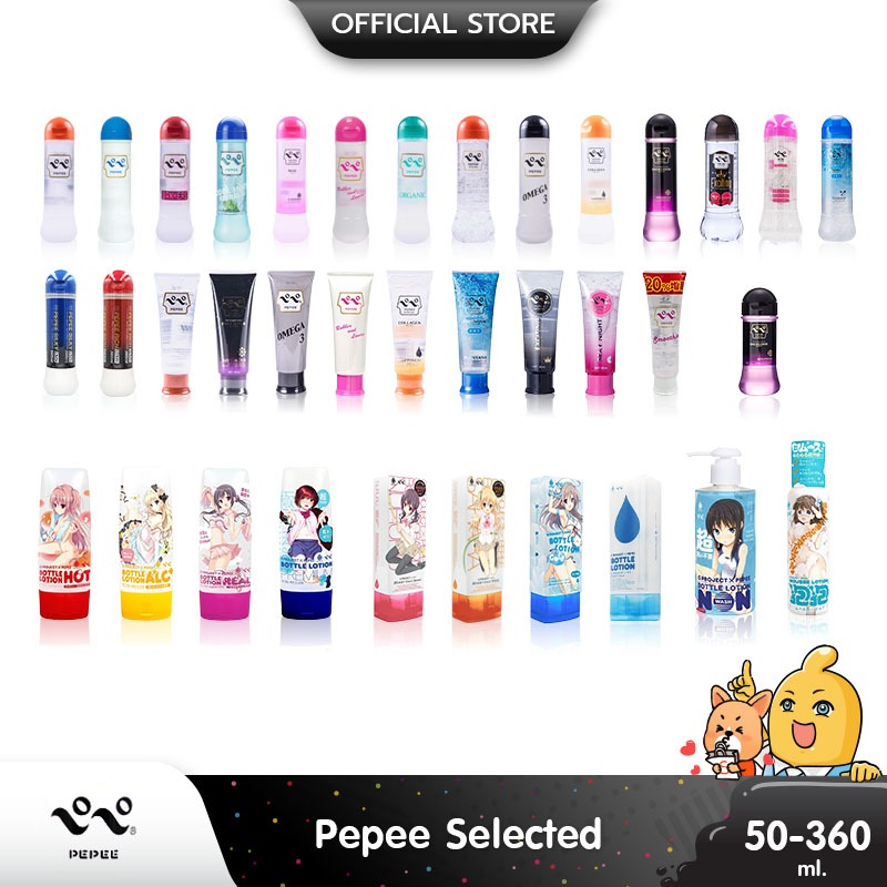 Pepee Gel เจลหล่อลื่น เลือกกลิ่น ความลื่น ได้ตามที่ต้องการ ขนาด 50 ml.- 360 ml.
