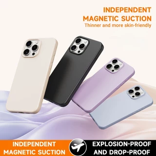 เคสซิลิโคนวงmagnetic For iPhone 13 11 15 16 14 12 Pro Max 17 Air เคสพรีเมี่ยมซิลิโคนวงแหวนแม่เหล็ก สำหรับ +แหวนแม่เหล็ก