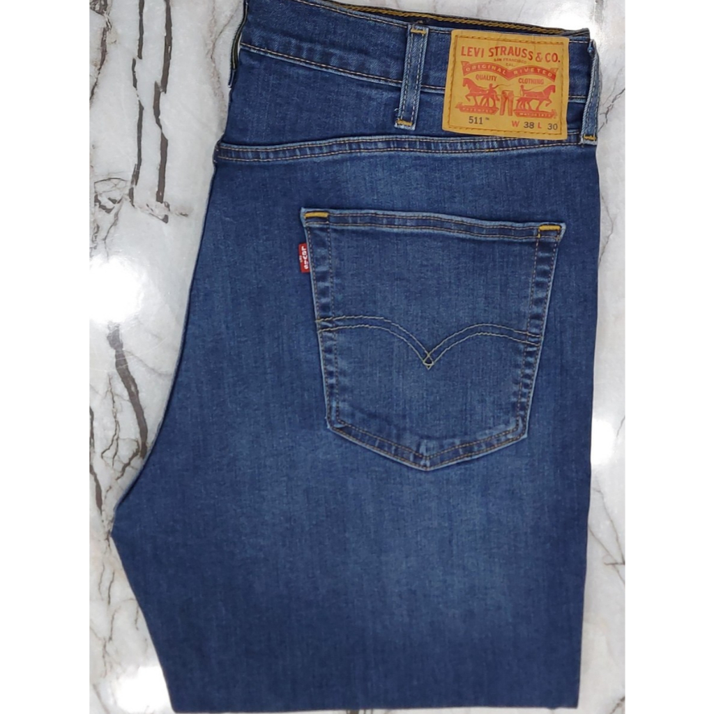 กางเกงยีนส์ มือสอง for ลีวาย 511 ขาเดฟ ซิป เอว38 ยาว29 MADE IN PAKISTAN ผ้ายืดCOTTON82% (SL10)