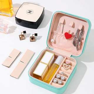 SALE กระเป๋าเก็บเครื่องประดับหนังต่างหูสร้อยคอแหวนเครื่องประดับ Organizer กล่องใส่เครื่องประดับแบบพกพา