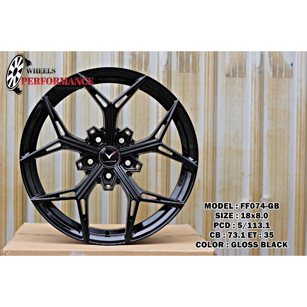 18 ล้อแม็กขอบ18 ล้อเข้าใหม่ ใส่ได้ทุกรุ่น 5รู112 5รู114 V-RACING FLOWFROMING ล้อเบา ล้อแท้V ราคา1วง