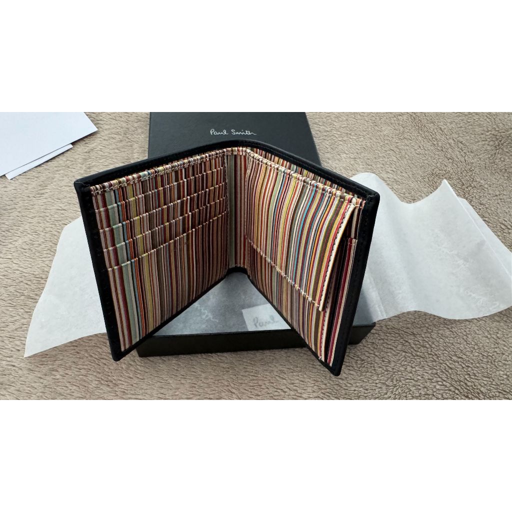 กระเป๋าสตางค์ Paul Smith Coin and Billfold Wallet ลาย Signature Stripe/Mini