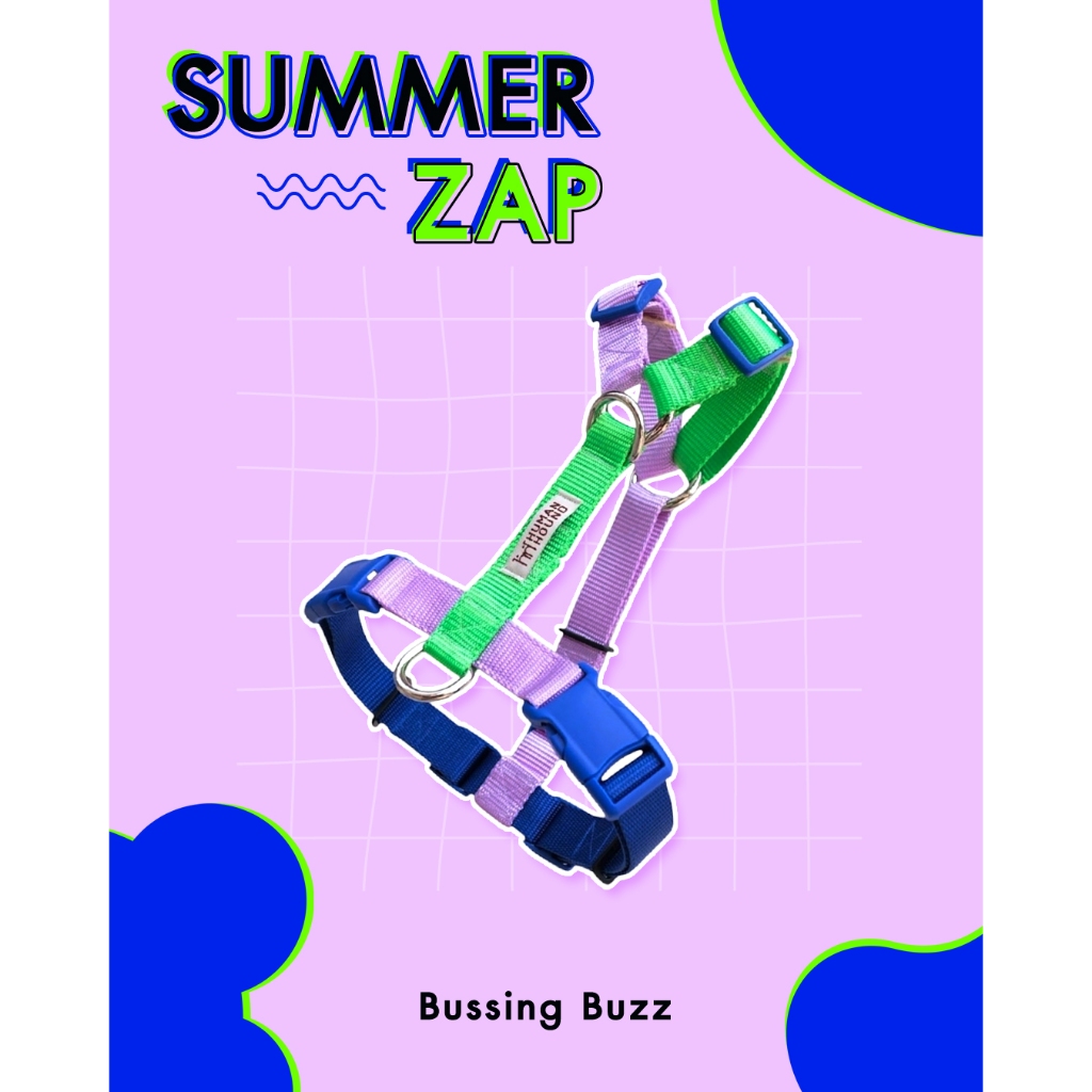 สายรัดอกสุนัข Human & Hound รุ่น h-harness :  สี Buzz Light Year ทรง H-harness