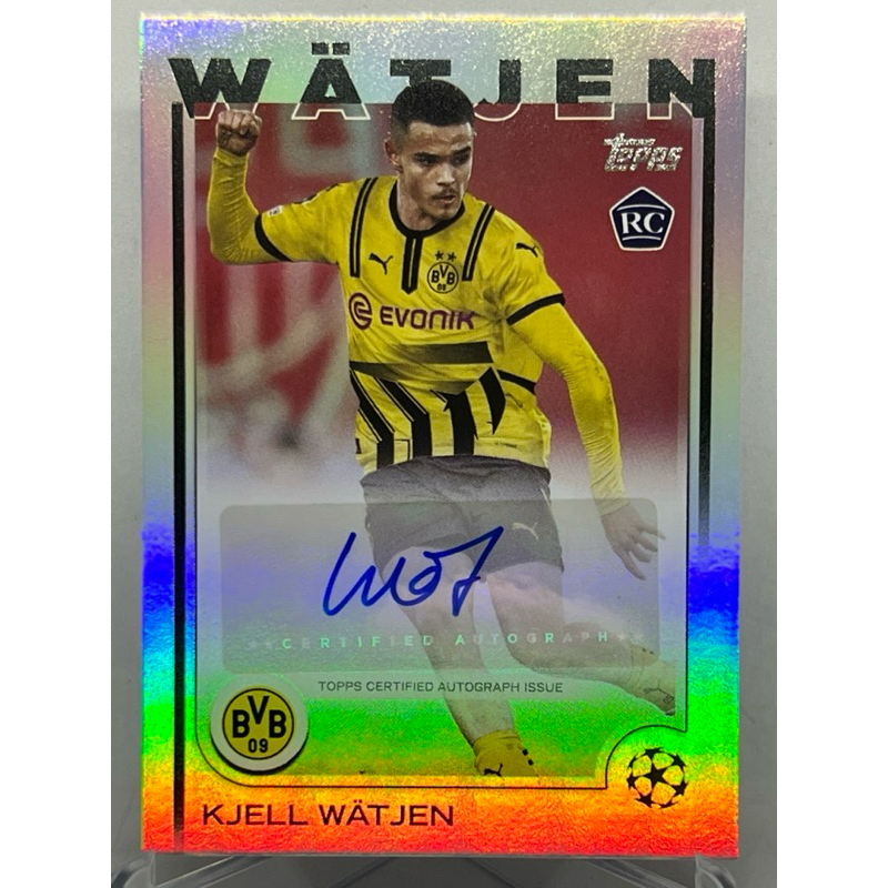 การ์ดฟุตบอล 2024 - 2025 Topps UEFA Flagship Kjell Watjen Base Autographed