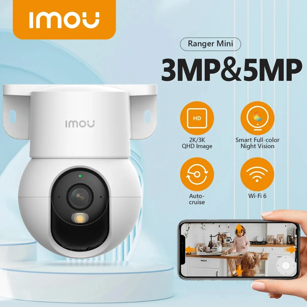 ⚡️กล้องวงจรปิด⚡️Dahua IMOU Ranger Mini (5MP) คมชัด 5 ล้านพิกเซล รองรับ WiFi 6 (IMOU-IPC-K2MP-5H1WE)