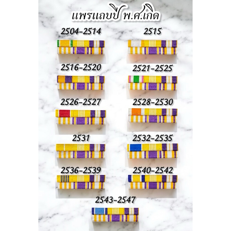 แพรแถบปี พ.ศ.เกิด (ใหม่ล่าสุด)