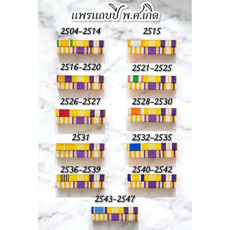 แพรแถบปี พ.ศ.เกิด (ใหม่ล่าสุด)