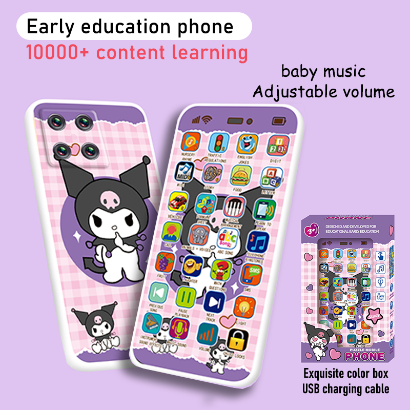 Kid‘sToy โทรศัพท์มือถือเพื่อการศึกษาปฐมวัย เครื่องเล่าเรื่องภาษาไทย เรื่องราวมือถือ มีไฟมีเสียง Toy Phone