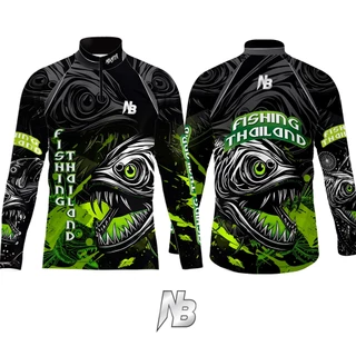 เสื้อตกปลา,ปั่นจักรยาน Set สี 44 FISHING THAILAND (สินค้าพร้อมจัดส่ง) ป้องกันแสง UV,ระบายอากาศได้ดี