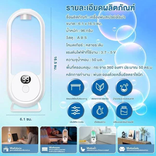 เครื่องพ่นน้ำหอม เครื่องพ่นอโรม่าอัตโนมัติ ช่วยหลับสบาย หอมหรูระดับ5ดาว น้ำหอมปรับอากาศในห้อง ดับกลิ่น ไร้สาย ส่งด่วน