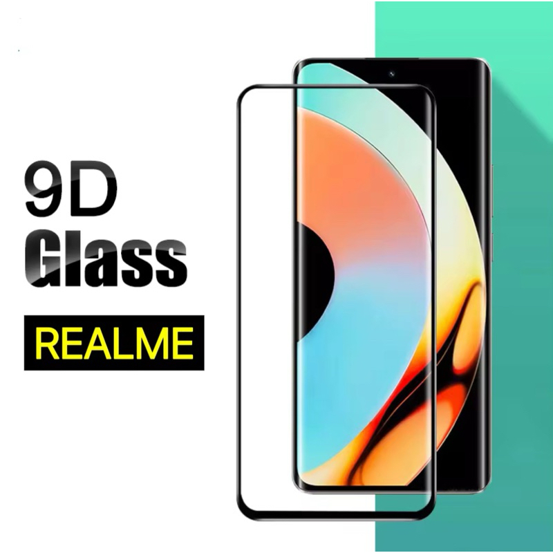 ฟิล์มกระจก Realme C55/C30/C33/C35/C53 ฟิล์มเต็มจอ ขอบดำ ฟิล์มกระจกRealme C55