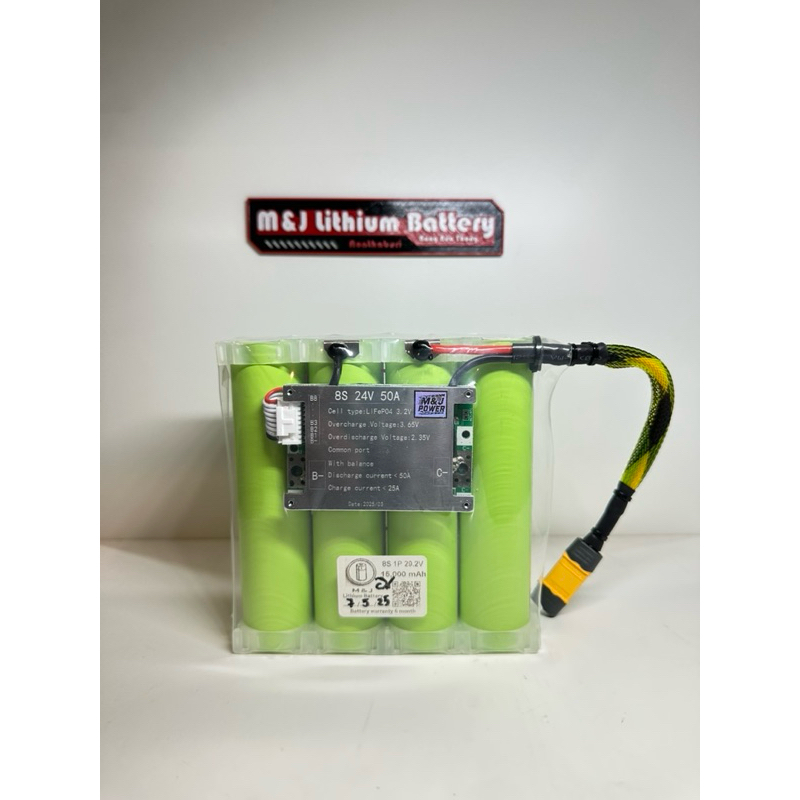 แบตเตอรี่ Lifepo4 33140  8s 15,000 mAh bms 35A