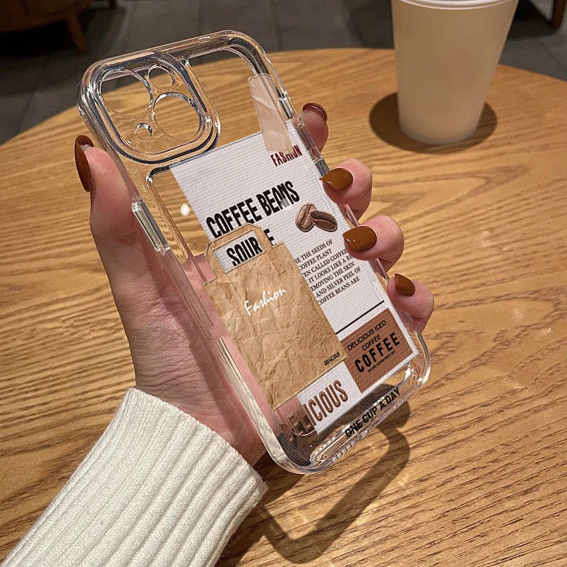 เคสไอโฟน สําหรับ for iPhone 17 11 12 13 14 15 16 Pro Max 7 8 15 Plus XR XS SE เมล็ดกาแฟ เคสโทรศัพท์มือถือ เคสโทรศัพท์