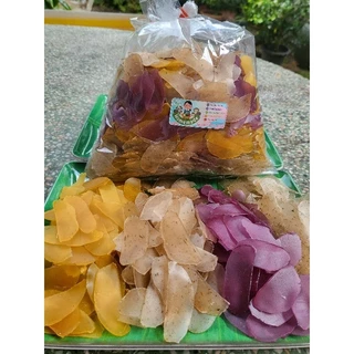 ข้าวเกรียบรวมรสแผ่นดิบเห็ดหอมมันม่วงสาหร่ายฟักทอง
