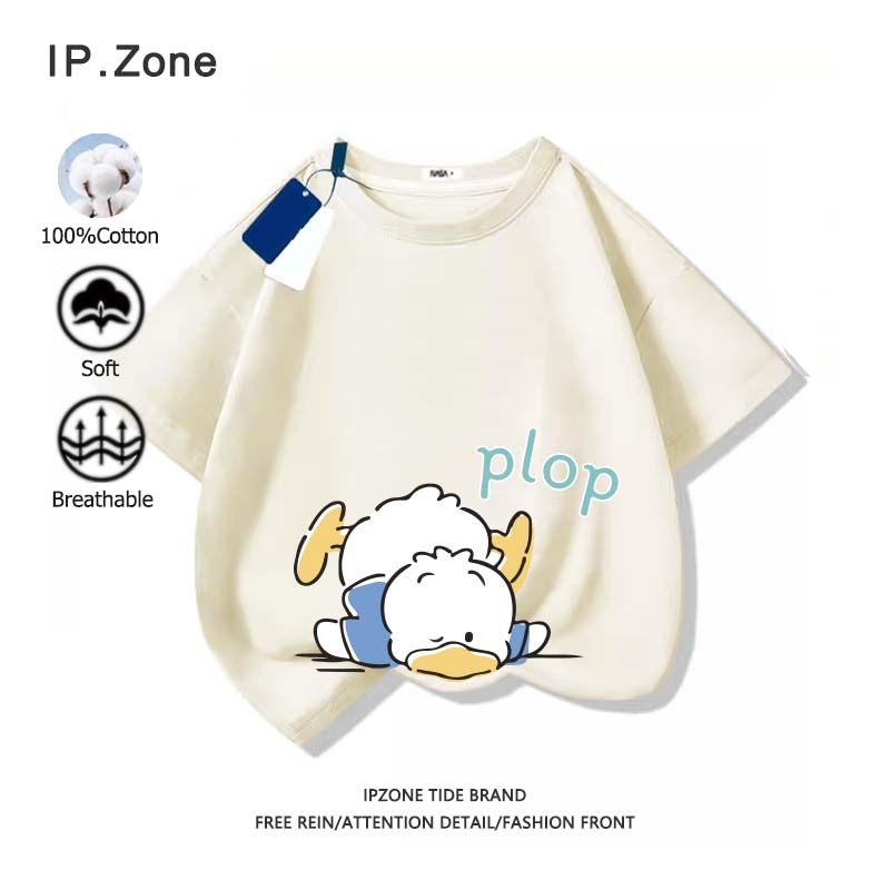 เสื้อเด็ก Sanrio Pekkle ผ้าฝ้ายแท้ เสื้อยืดแขนสั้นสำหรับเด็ก ผ้านุ่มใส่สบาย ลายพิมพ์การ์ตูนน่ารัก (ส่งเร็ว จัดส่งจากไทย) - รูปที่ 2